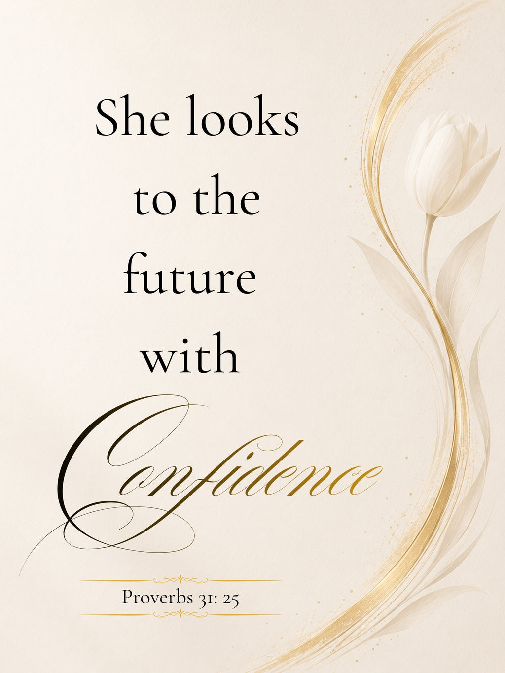 Proverbs 31:25 | Luxury Christian Wall Art | Confidence