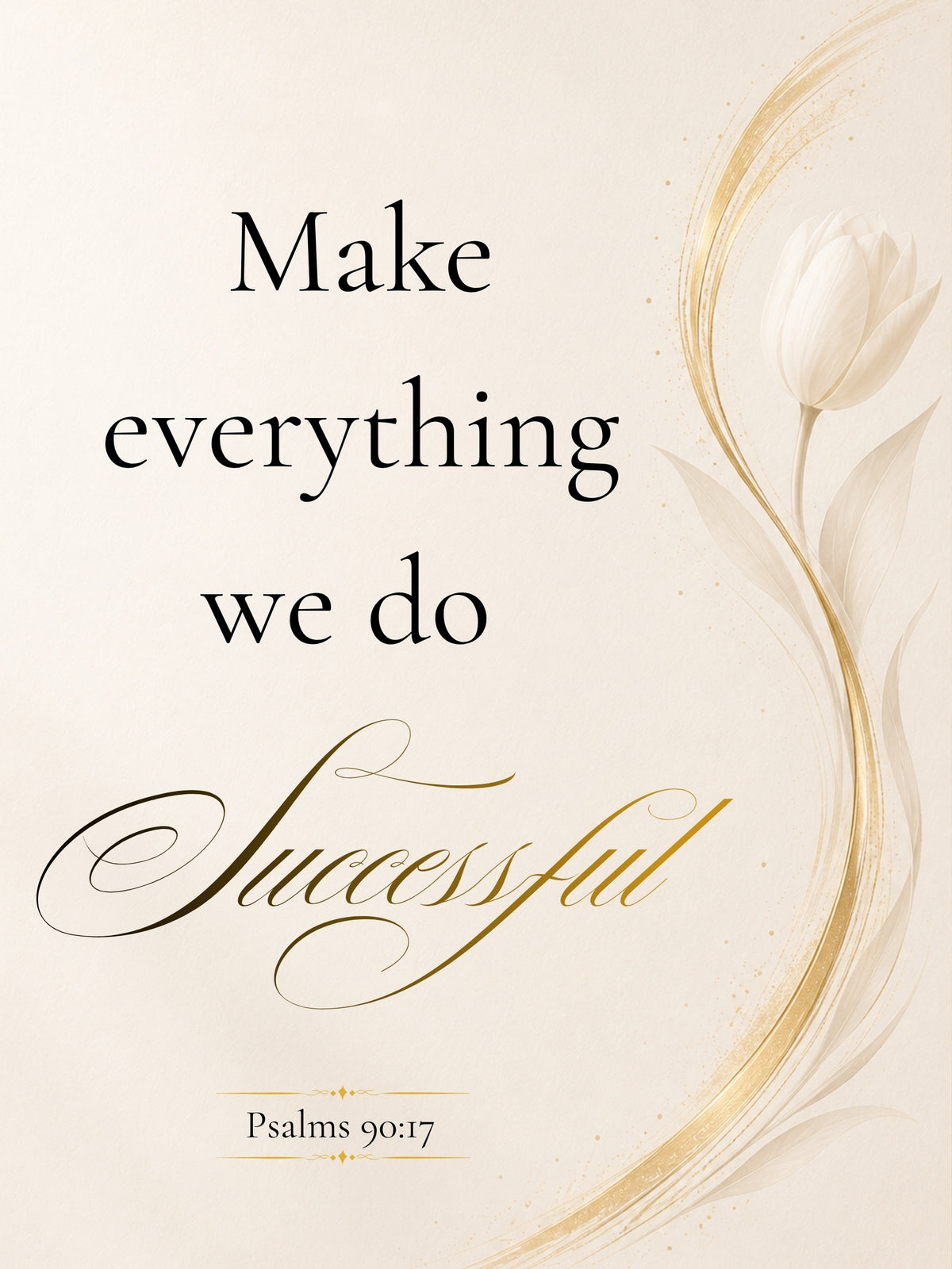 Psalm 90:17 | Luxury Christian Wall Art | Success