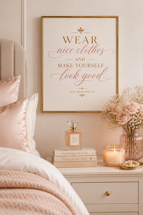 Ecclesiastes 9:8 | Luxury Christian Wall Art | Minimalist