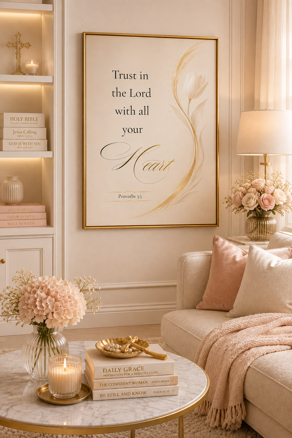 Proverbs 3:5 | Luxury Christian Wall Art | Heart