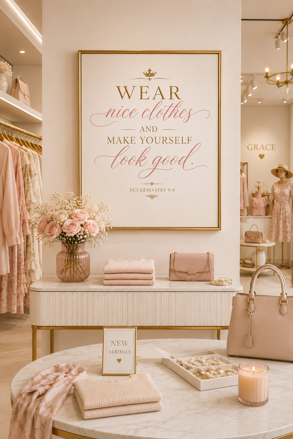 Ecclesiastes 9:8 | Luxury Christian Wall Art | Minimalist