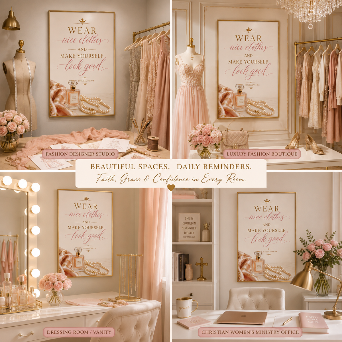 Ecclesiastes 9:8 | Luxury Christian Wall Art | Accessories