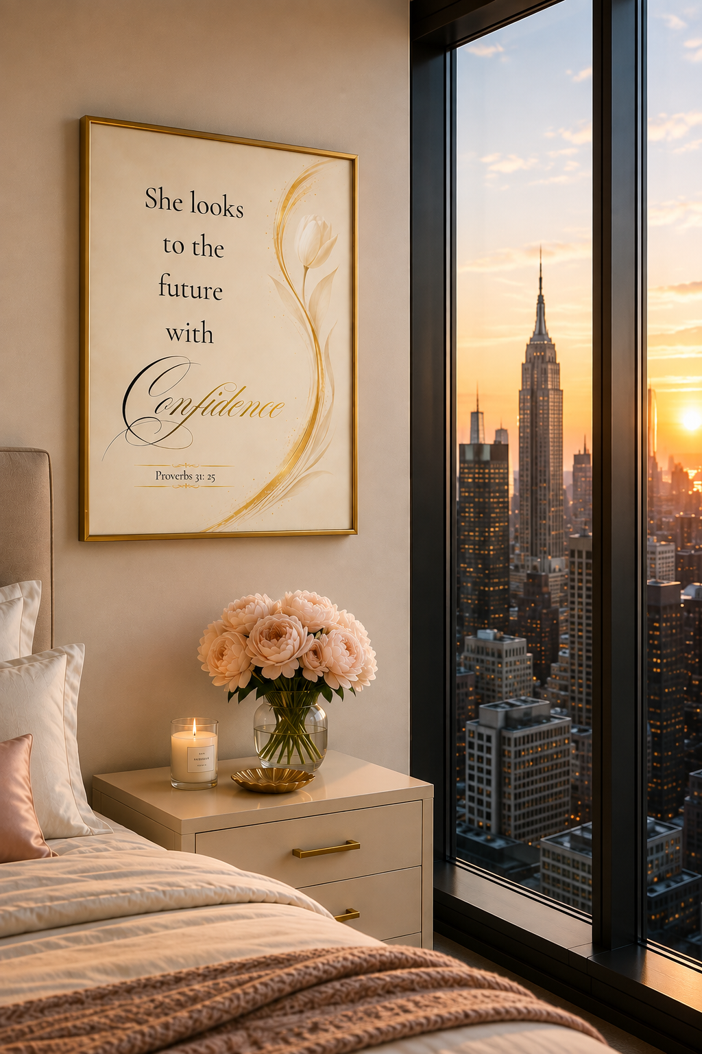 Proverbs 31:25 | Luxury Christian Wall Art | Confidence