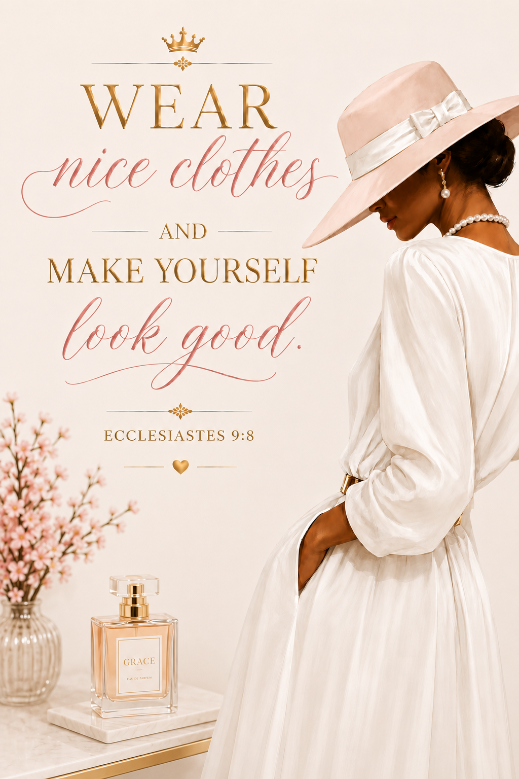 Ecclesiastes 9:8 |Luxury Christian Wall Art | Classy Lady