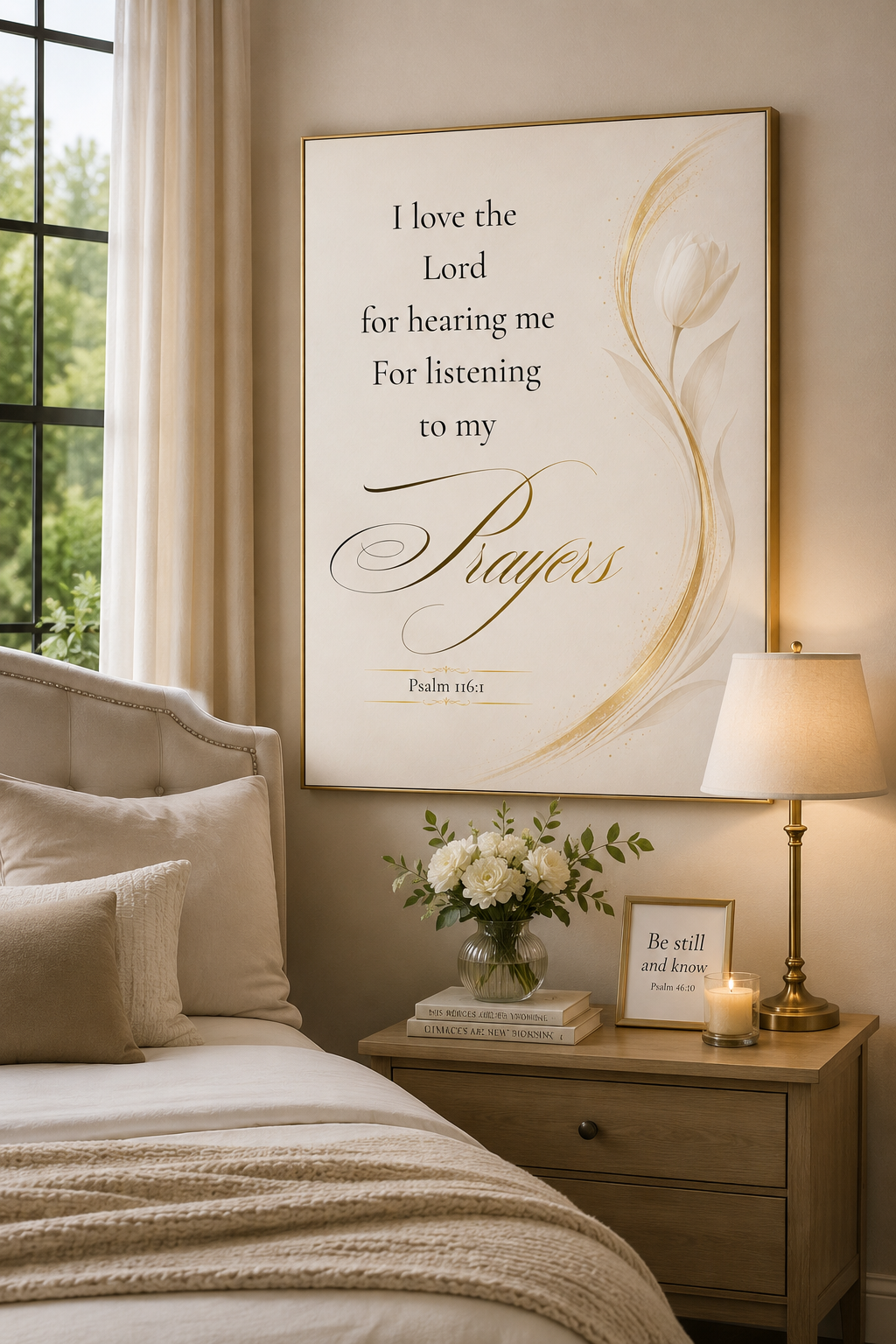 Psalm 116:1 | Luxury Christian Wall Art | Prayer