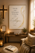 Psalm 116:1 | Luxury Christian Wall Art | Prayer