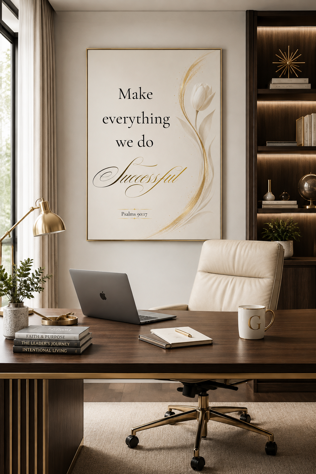 Psalm 90:17 | Luxury Christian Wall Art | Success